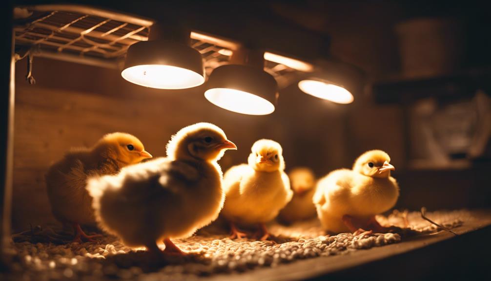 brooding chicks with heat