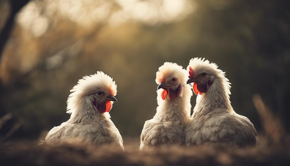 chickens cuddle for comfort