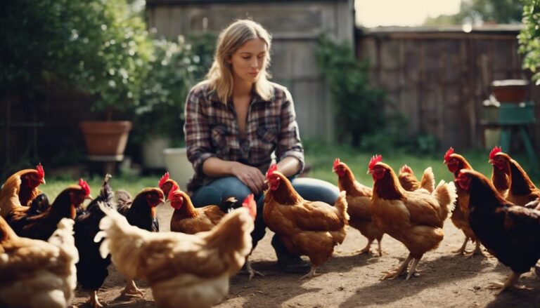 chickens showing affection to humans