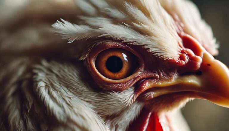 eye injury in chicken