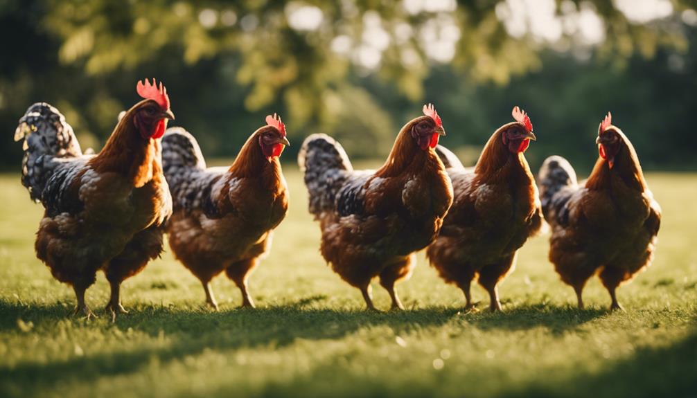 unique chickens on farm